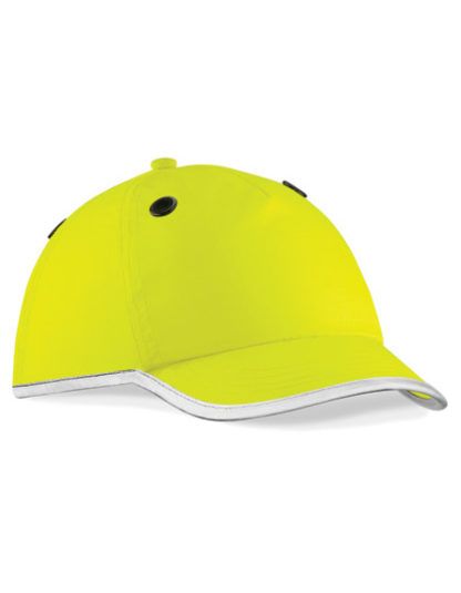 Czapko-Kask Beechfield Enhanced-Viz EN812 Bump Cap - Yellow