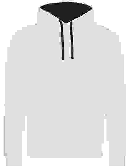 Kontrastowa bluza z kapturem Just Hoods Varsity Hoodie - Arctic White-French Navy