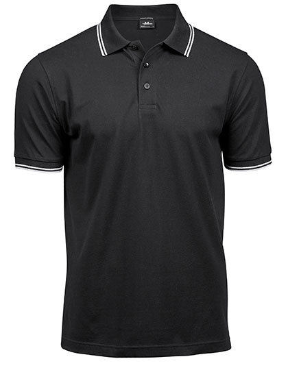 Koszulka Polo Luxury Stripe Stretch - Black/White