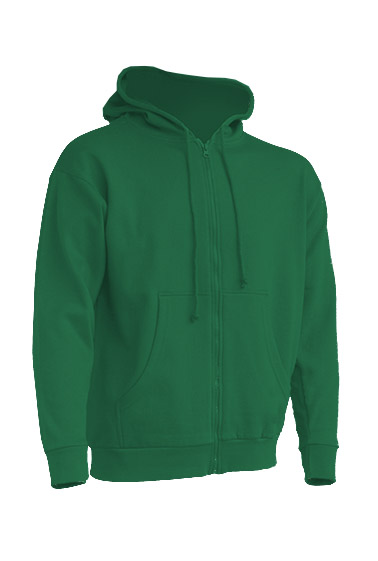 Bluza z kapturem JHK Zipped Hooded Sweater - Kelly Green