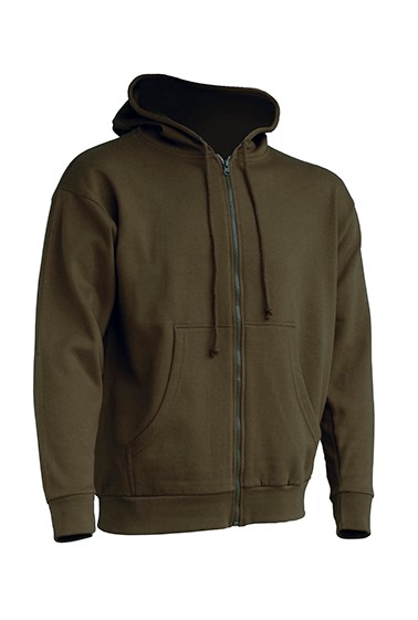 Bluza z kapturem JHK Zipped Hooded Sweater - Khaki