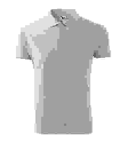 Męska Koszulka Polo Pique - 03 Jasnoszary Melanż