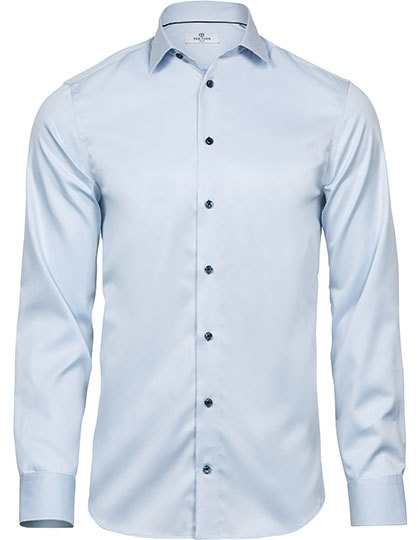Koszula Tee Jays Luxury Shirt Slim Fit - Light Blue / Blue
