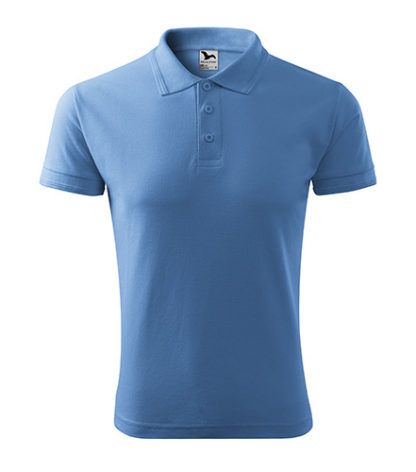 Męska Koszulka Polo Pique - 15 Błękitny