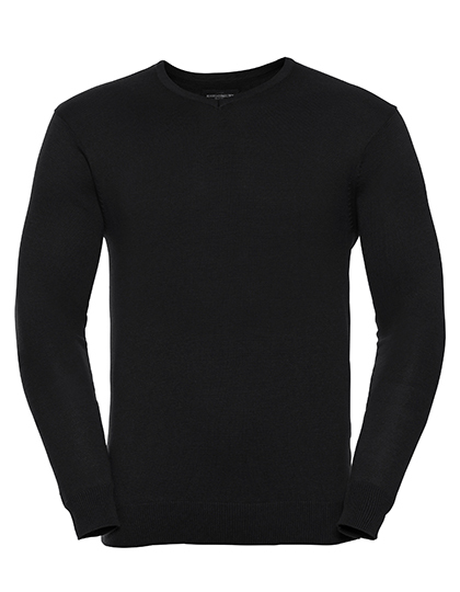 Sweter biznesowy z logo Russel - Black