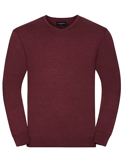 Sweter biznesowy z logo Russel - Cranberry Marl