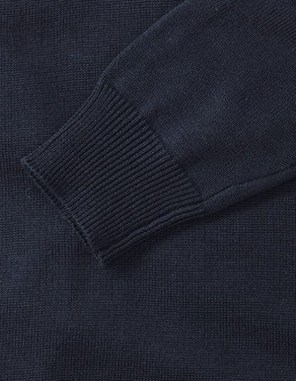 Sweter biznesowy z logo Russel - wykończenie rękawów