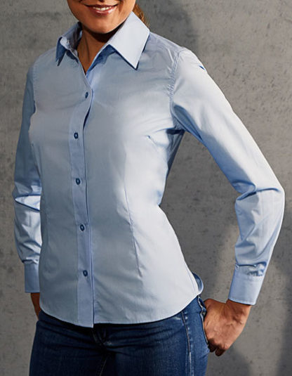 Damska koszula Promodoro Women`s Poplin Shirt Long Sleeve - Light Blue