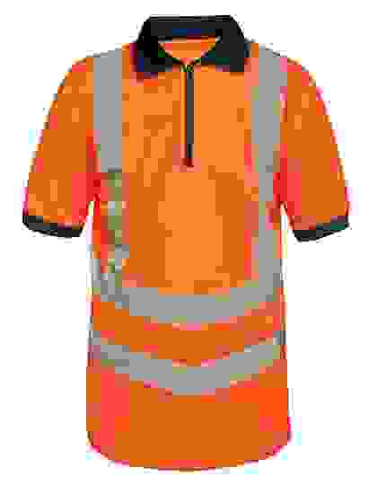 Koszulka Polo z odblaskami Regatta Hi-Vis Pro - Orange/Navy
