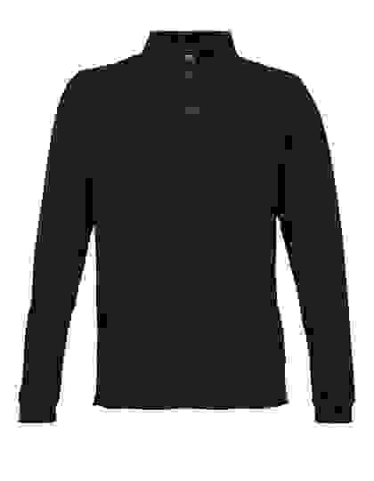 Tee Jays Luxury Stretch Long Sleeve Polo - Black