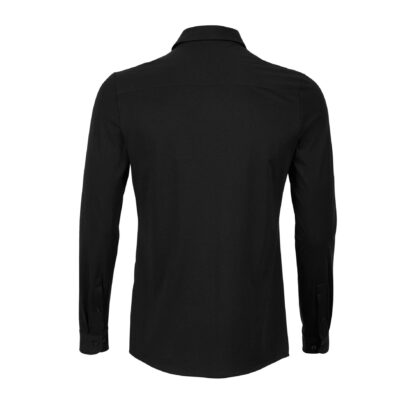 Koszula firmowa Neoblu Jersey Balthazar - Deep Black - plecy