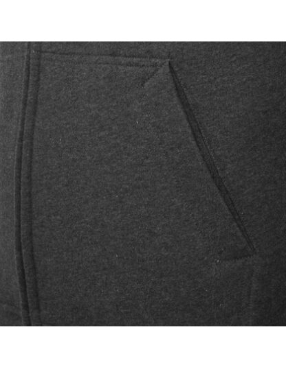 Rozpinana bluza z kapturem Build Your Brand Heavy Zip Hoody - Charcoal - kieszeń