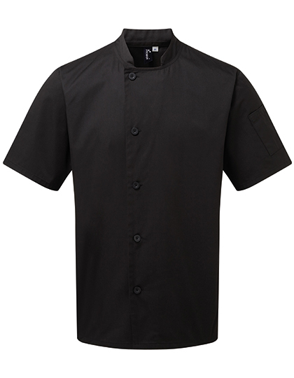 Bluza kucharska z krótkim rękawem Premier Essential - Black