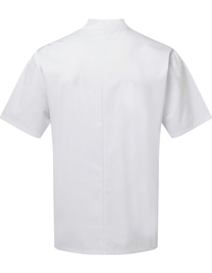 Bluza kucharska z krótkim rękawem Premier Essential - White - plecy