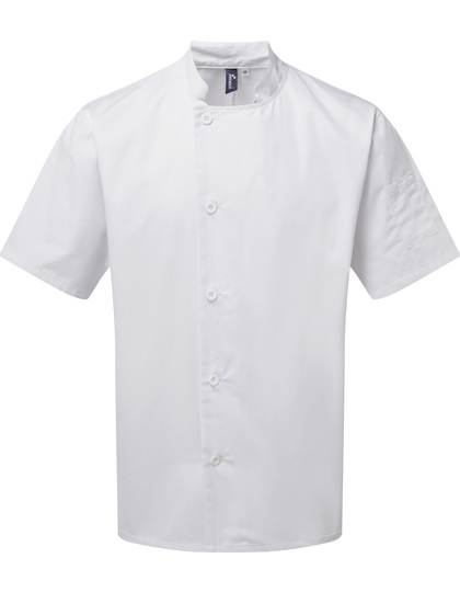 Bluza kucharska z krótkim rękawem Premier Essential - White