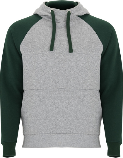 Kontrastowa bluza Roly Badet Hooded Sweatshirt - Heather Grey - Bottle Green