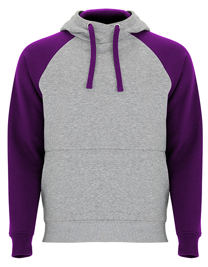 Kontrastowa bluza Roly Badet Hooded Sweatshirt - Heather Grey - Purple