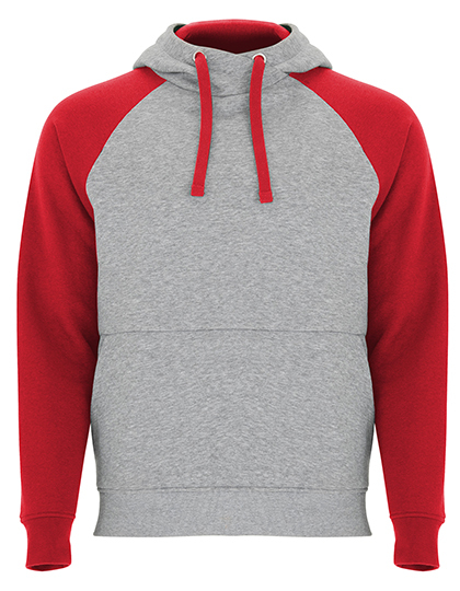 Kontrastowa bluza Roly Badet Hooded Sweatshirt - Heather Grey - Red
