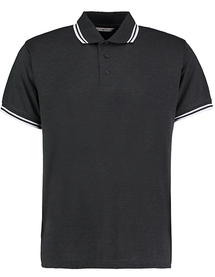 Koszulka polo Kustom Kit Classic Fit Tipped Collar - Graphite-White