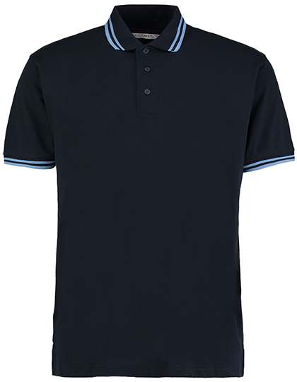 Koszulka polo Kustom Kit Classic Fit Tipped Collar - Navy-Light Blue
