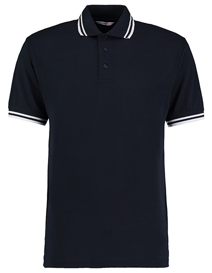 Koszulka polo Kustom Kit Classic Fit Tipped Collar - Navy-White