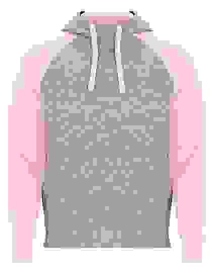 Kontrastowa bluza Roly Badet Hooded Sweatshirt - Heather Grey - Light Pink