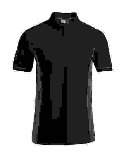 Kontrastowa koszulka polo Promodoro Functional - Black-Light Grey