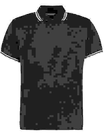Koszulka polo Kustom Kit Classic Fit Tipped Collar - Graphite-White